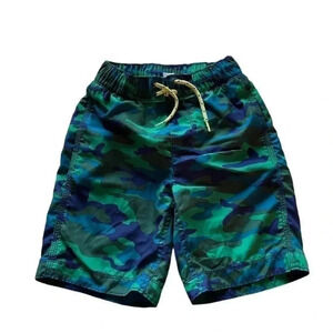 Gap Green Blue Camo Tropical Island  Short Board Pants SZ S (6/7) # 1204